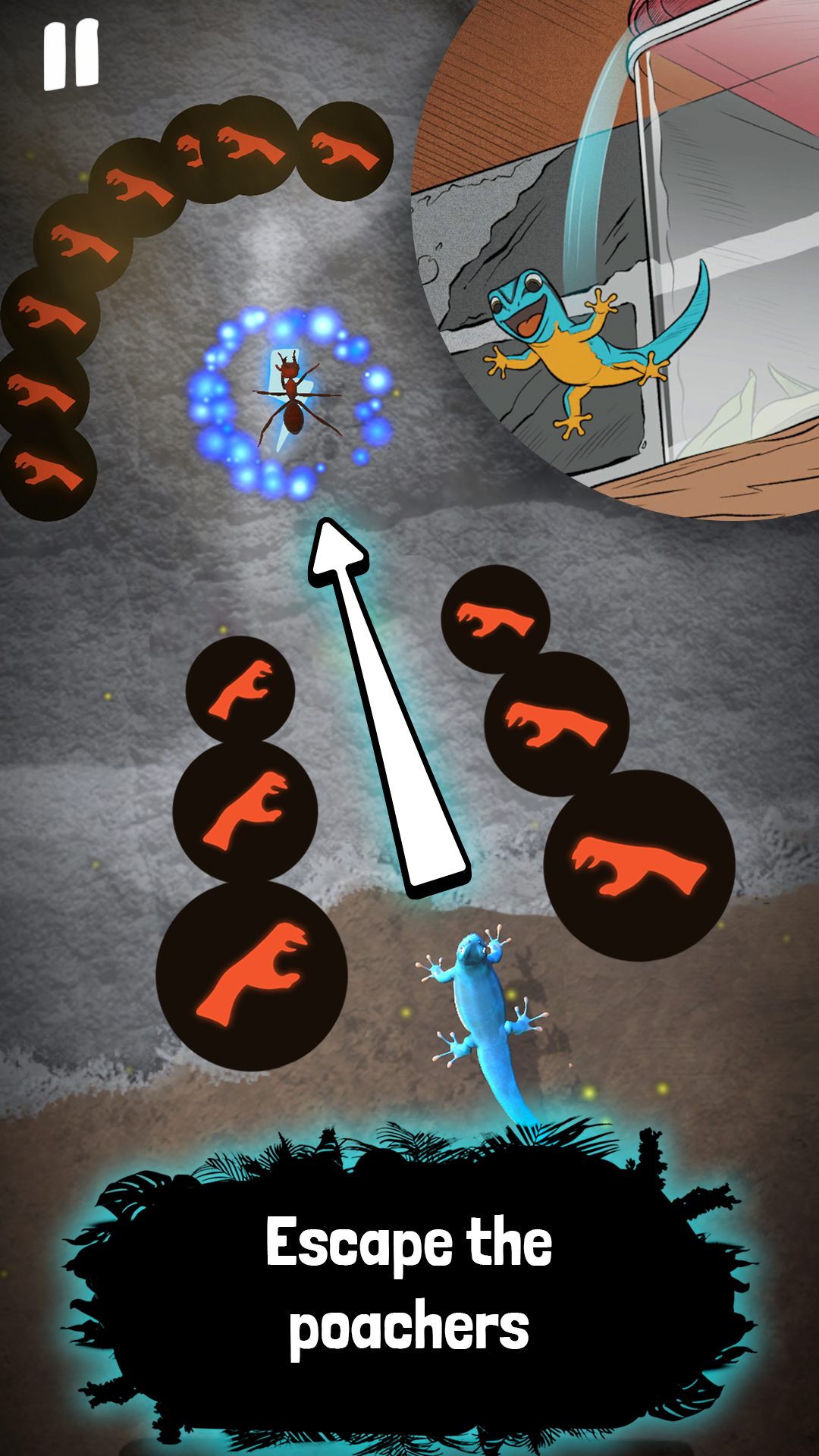 اسکرین شات 1 بازی Electric Blue: Gecko dash!