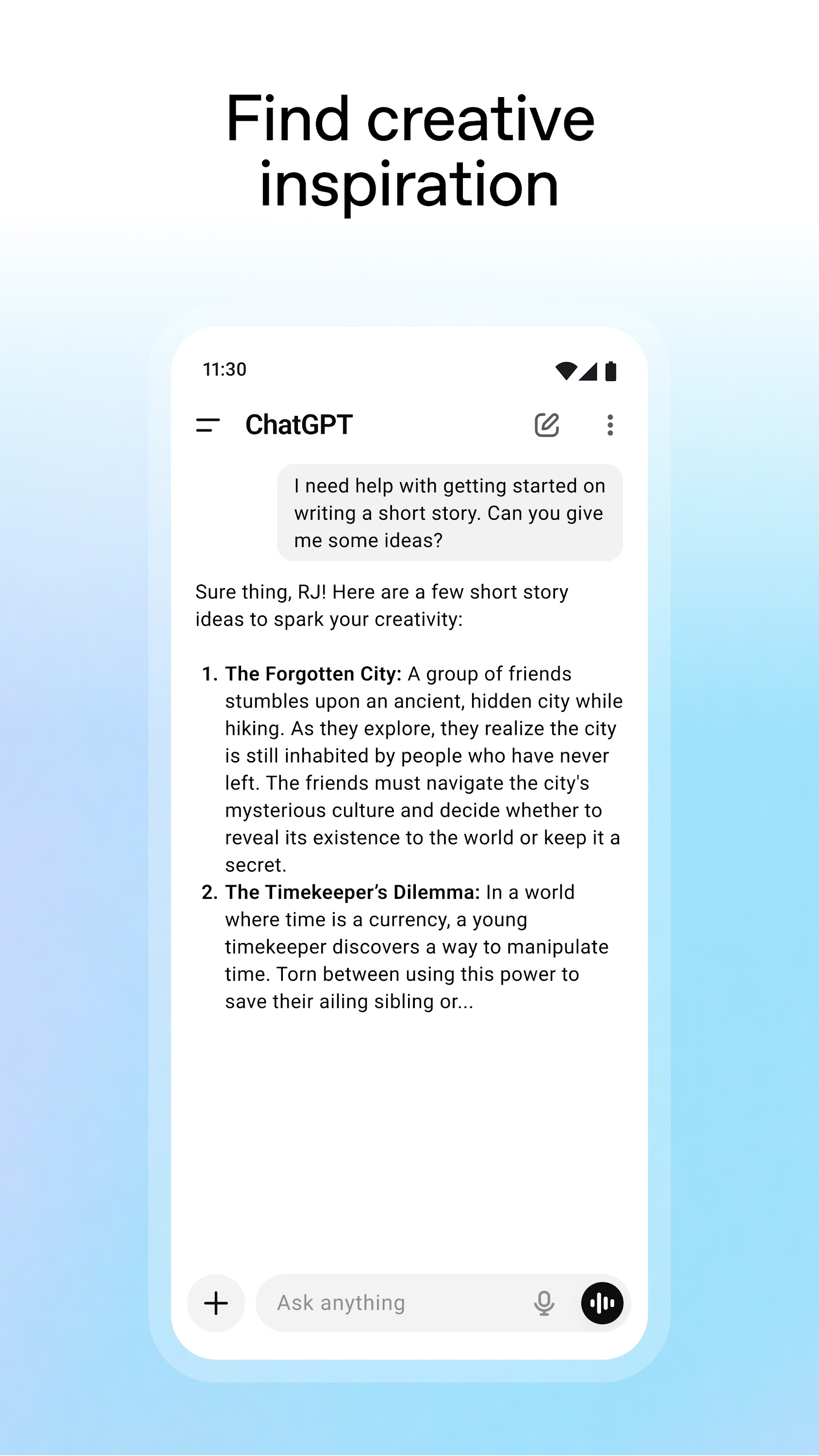 اسکرین شات 7 برنامه ChatGPT