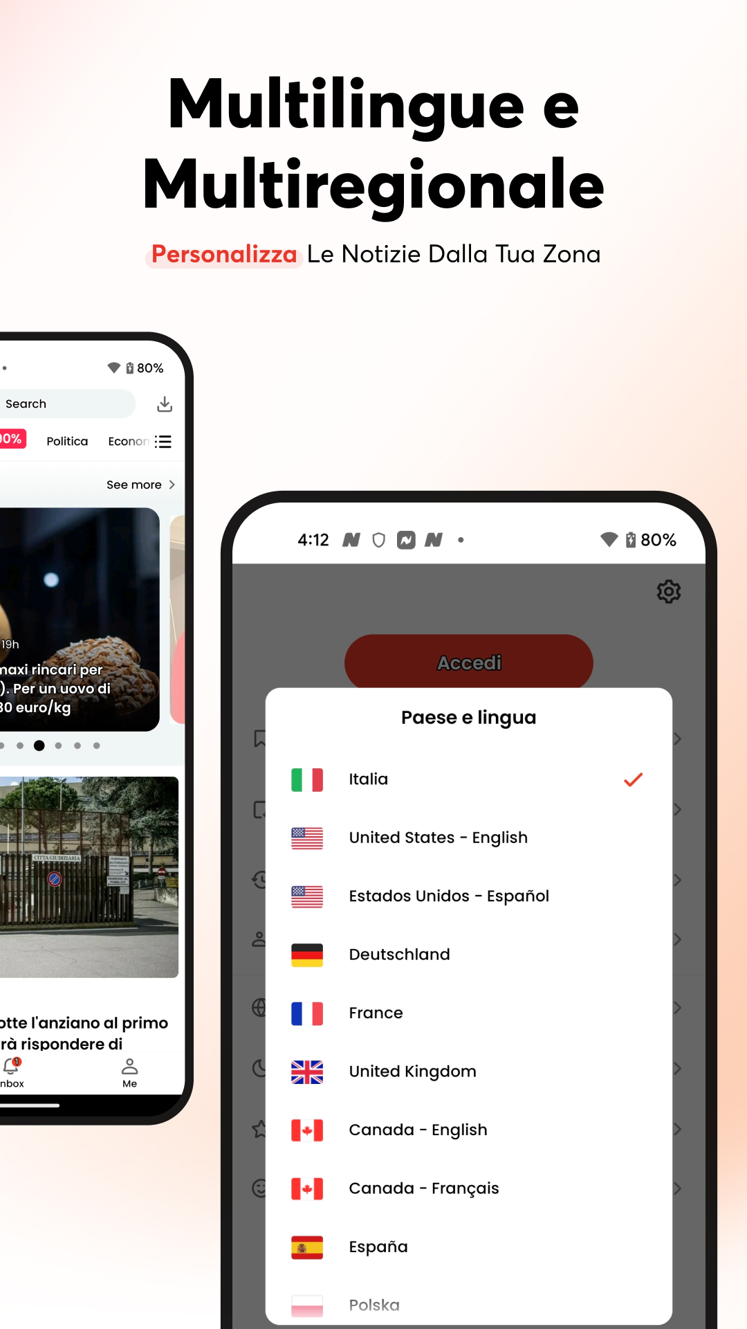 اسکرین شات 4 برنامه Opera News: Ultime notizie