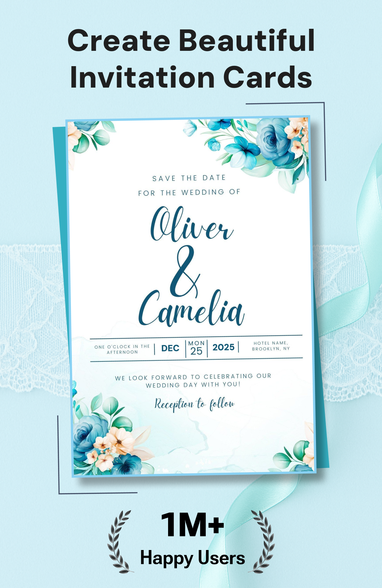 اسکرین شات 1 برنامه Invitation Maker & RSVP Cards