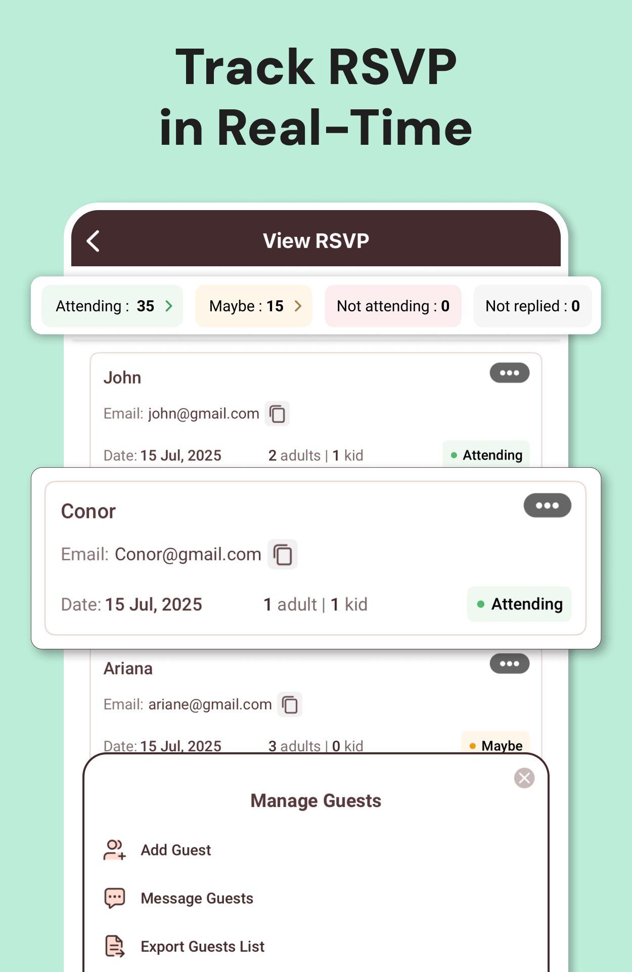 اسکرین شات 6 برنامه Invitation Maker & RSVP Cards