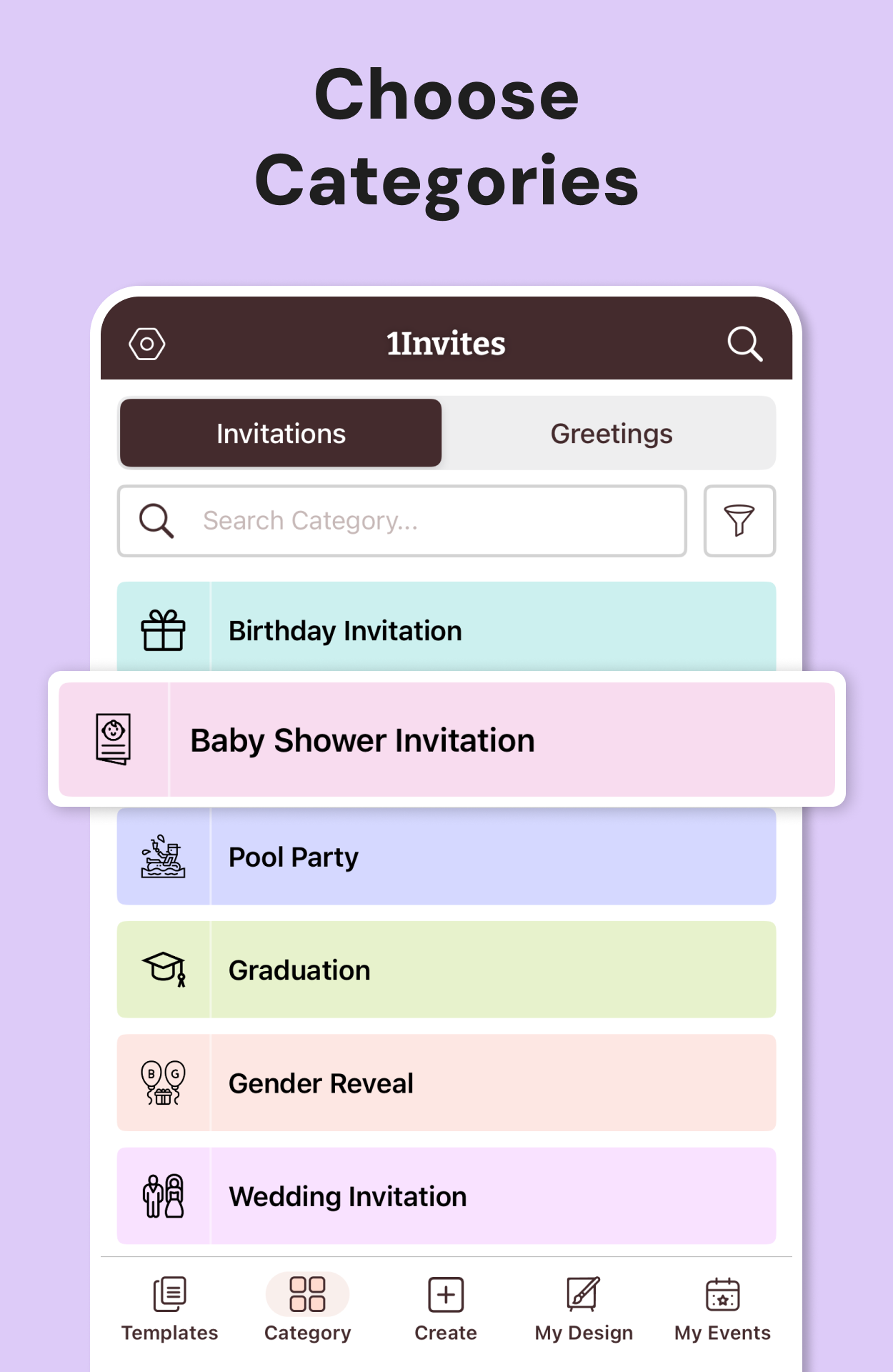 اسکرین شات 4 برنامه Invitation Maker & RSVP Cards