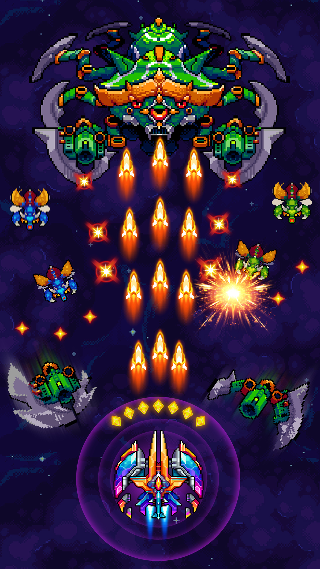 اسکرین شات 1 بازی Galaxiga: Galaxy Arcade Game