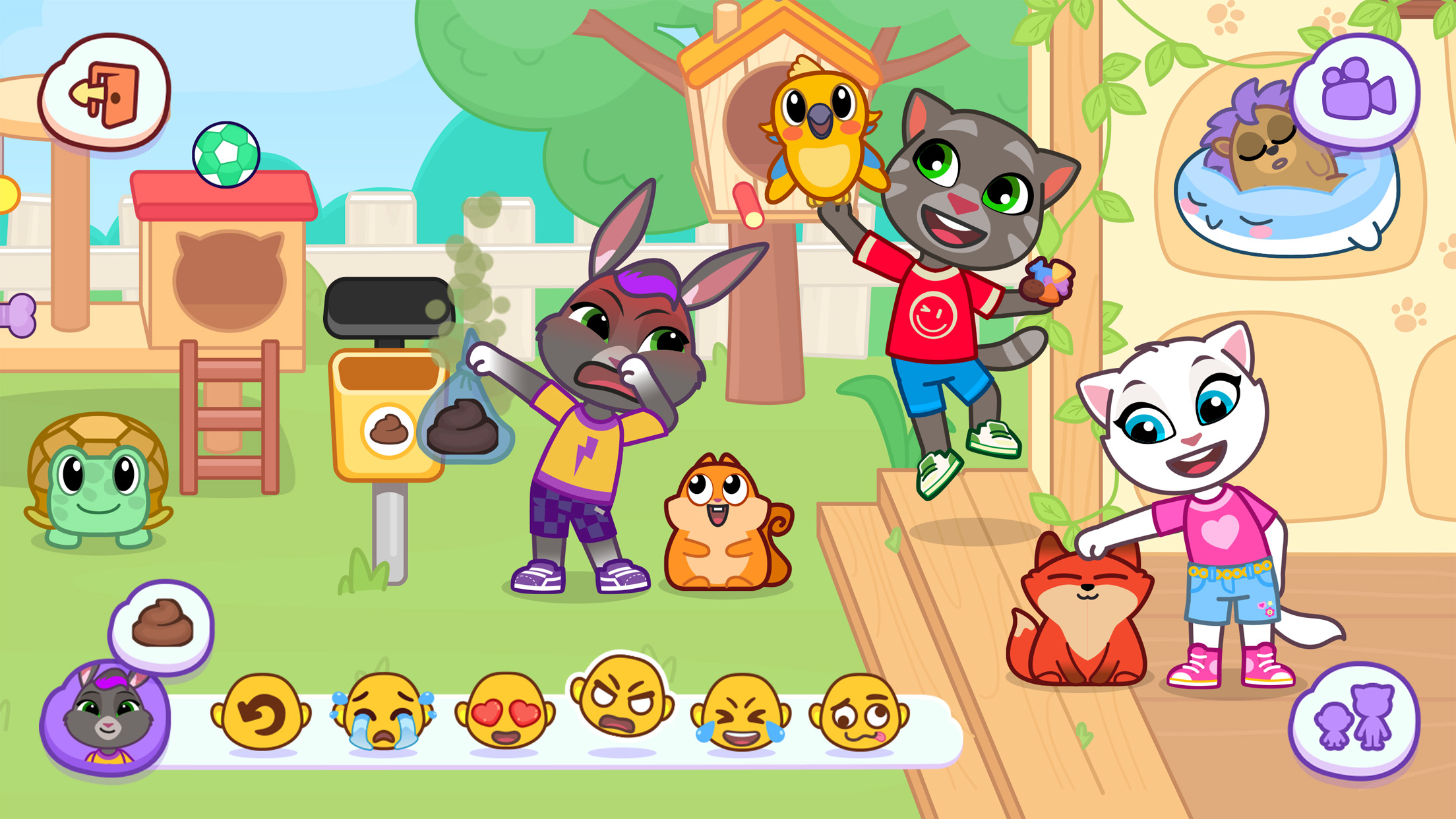 اسکرین شات 2 برنامه Talking Tom & Friends: World