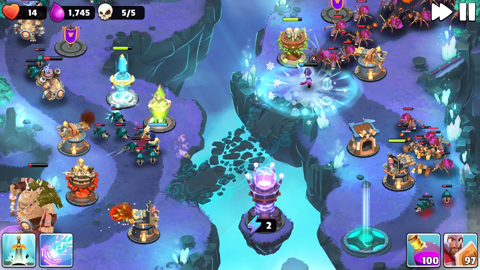 اسکرین شات 5 بازی Castle Creeps - Tower Defense