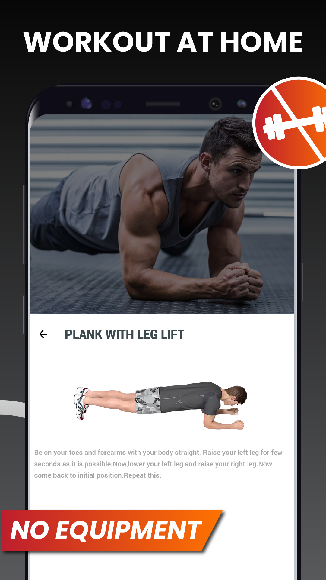 اسکرین شات 5 برنامه Men Workout - Home Fitness