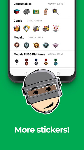 اسکرین شات 4 برنامه Stickers for WhatsApp (PUBG Fan App) 2020 ✅