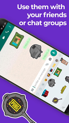 اسکرین شات 5 برنامه Stickers for WhatsApp (PUBG Fan App) 2020 ✅