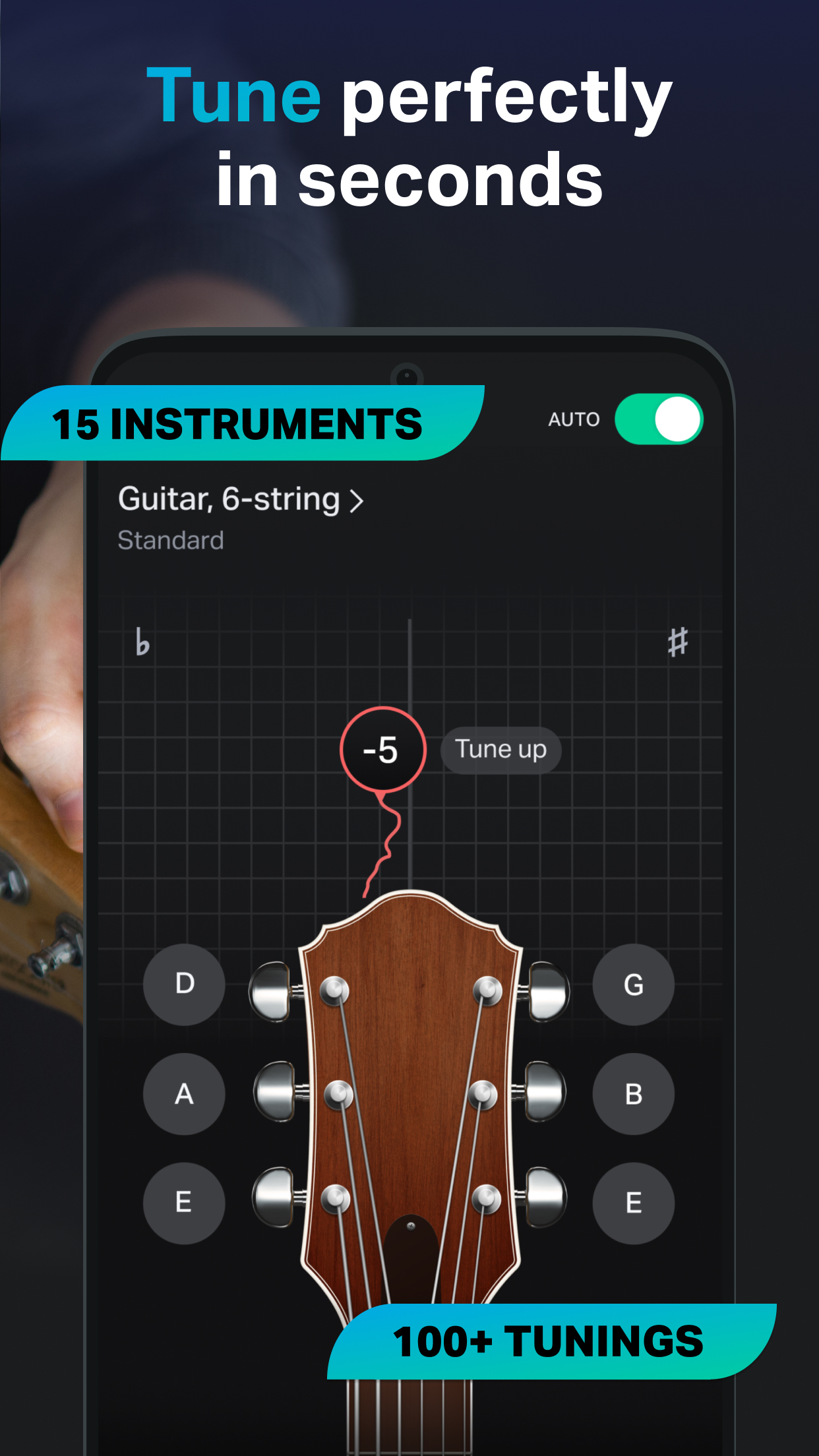 اسکرین شات 2 برنامه GuitarTuna: Tune & Play Guitar