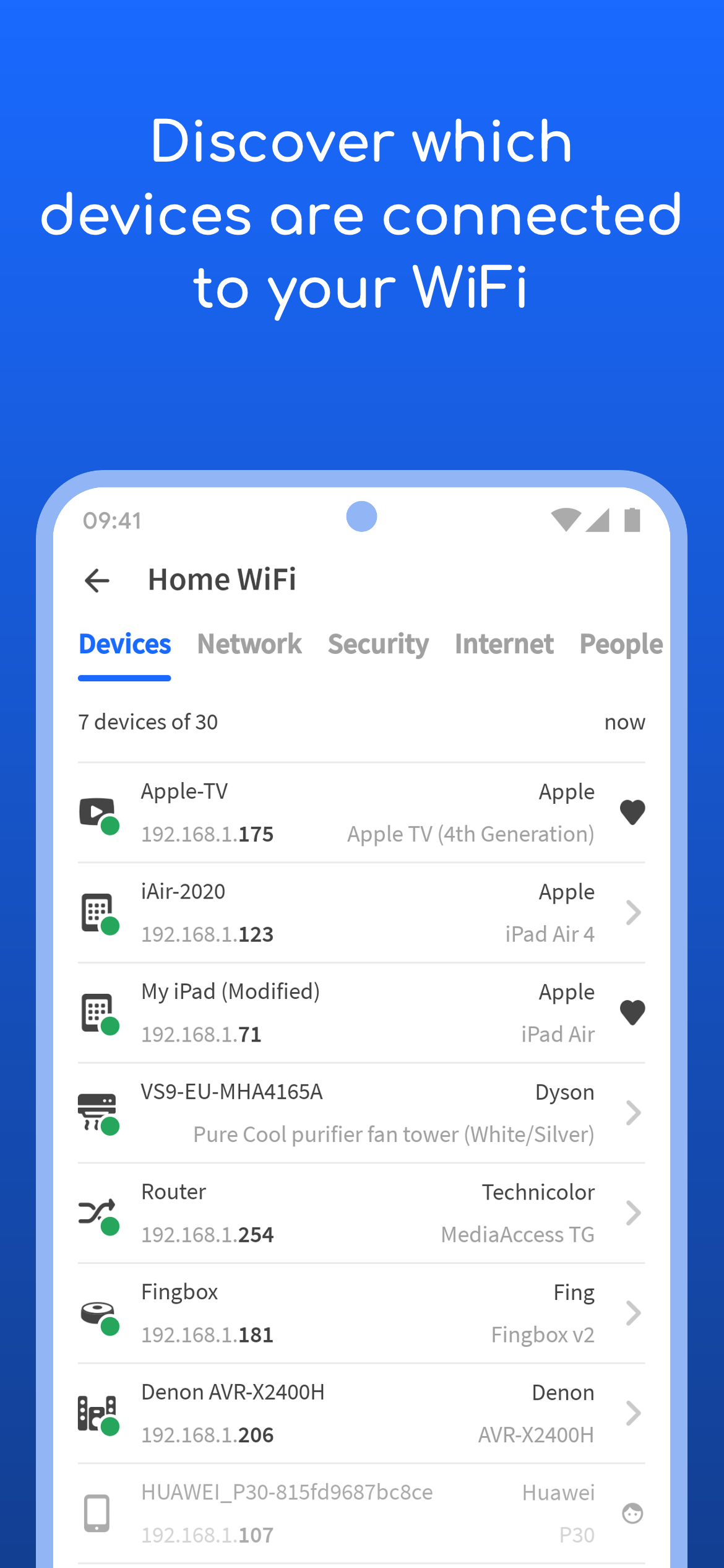 اسکرین شات 1 برنامه Fing - Network Tools