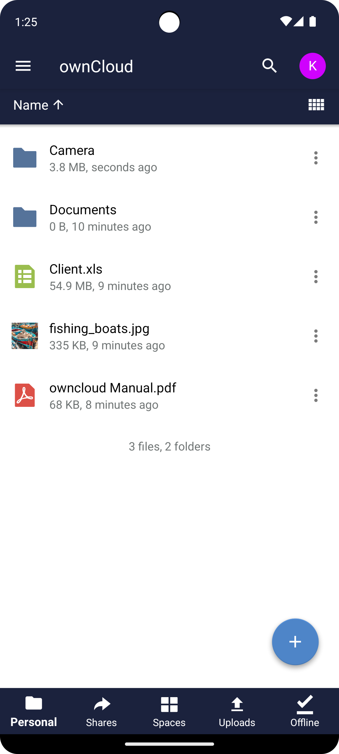 اسکرین شات 2 برنامه ownCloud