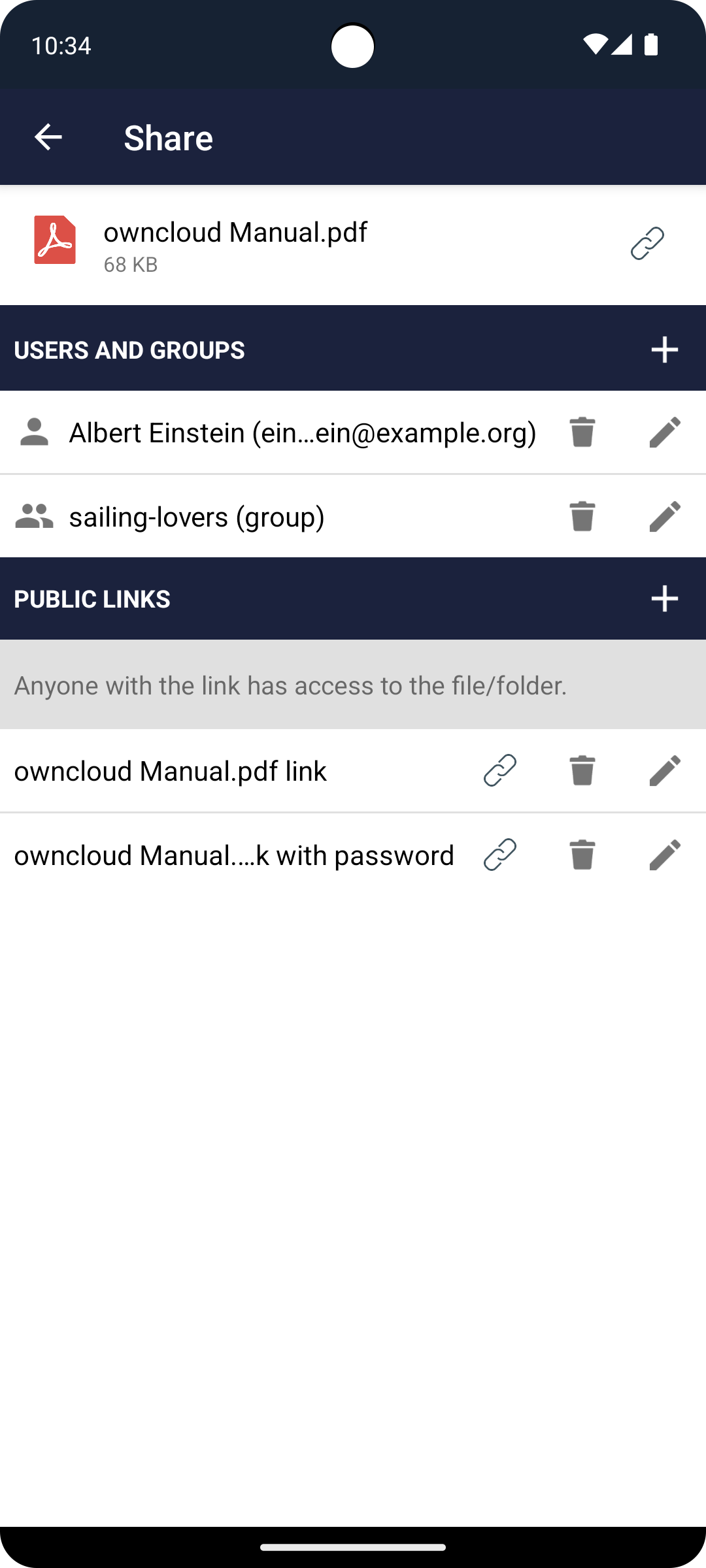 اسکرین شات 7 برنامه ownCloud