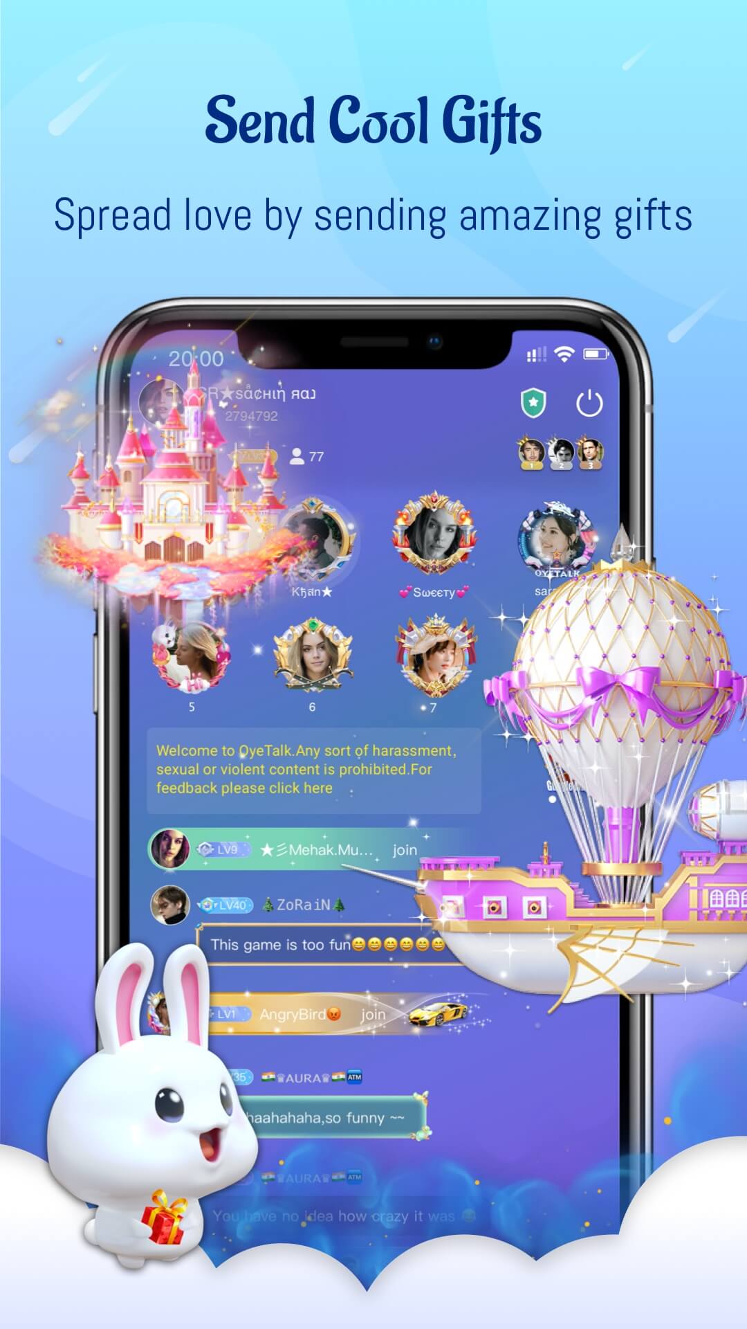 اسکرین شات 1 برنامه OyeTalk - Live Voice Chat Room