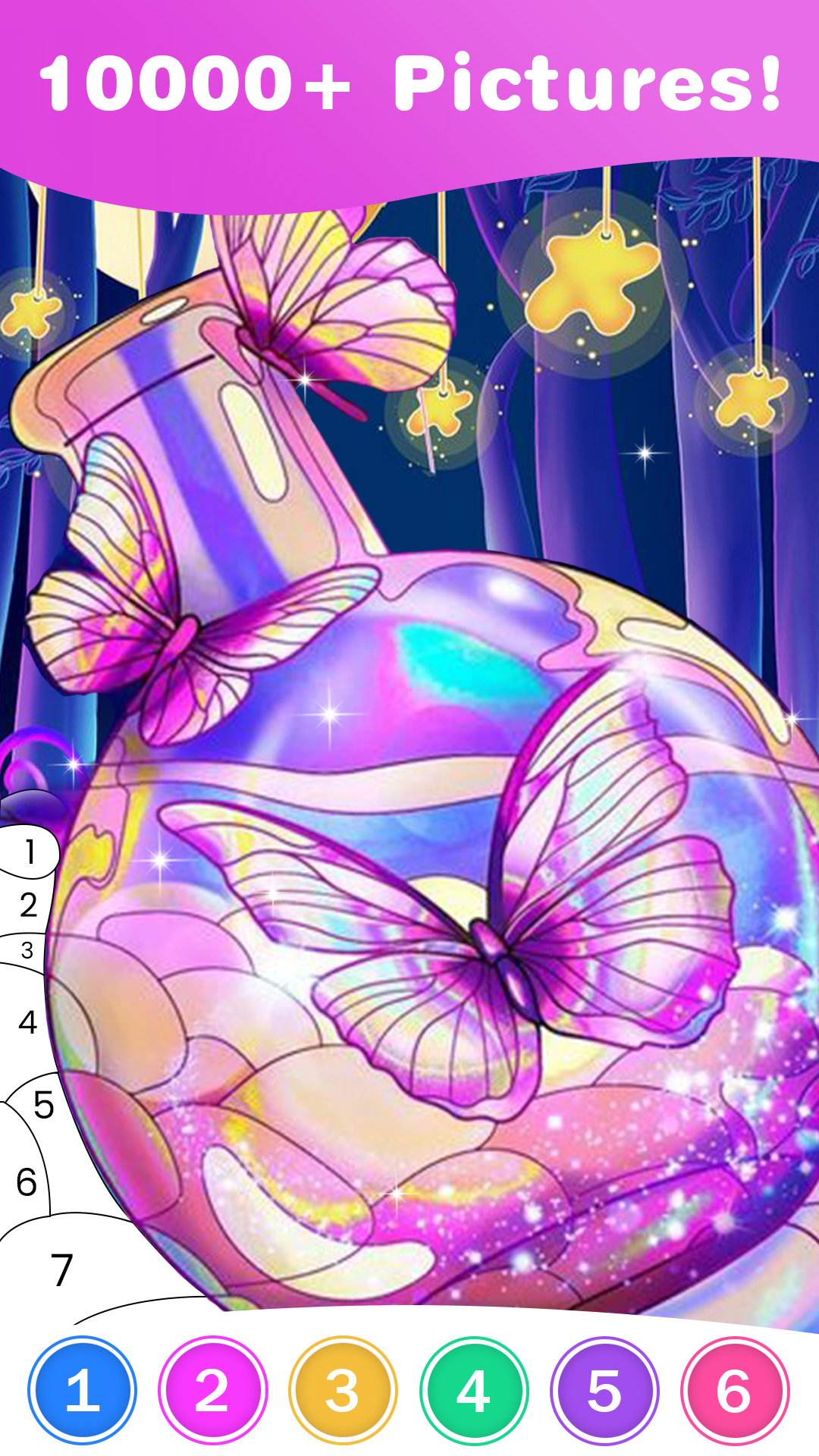 اسکرین شات 2 برنامه Paint by Number: Coloring Game