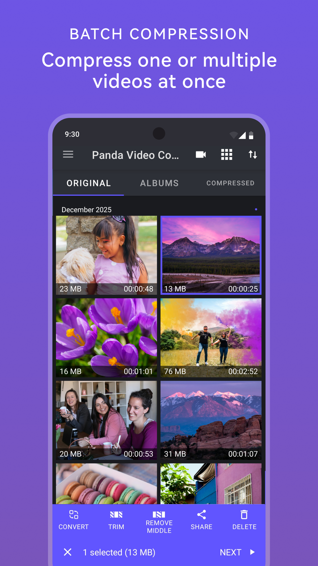 اسکرین شات 2 برنامه Panda Video Compress & Convert