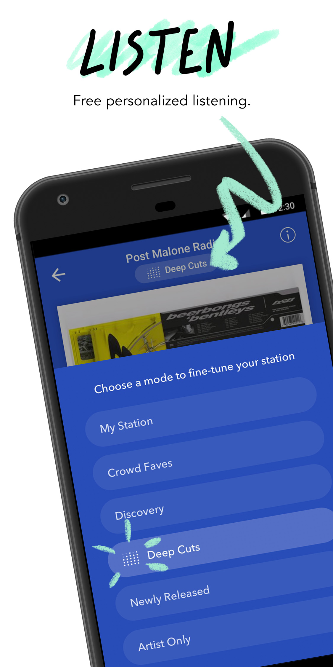 اسکرین شات 1 برنامه Pandora - Music & Podcasts