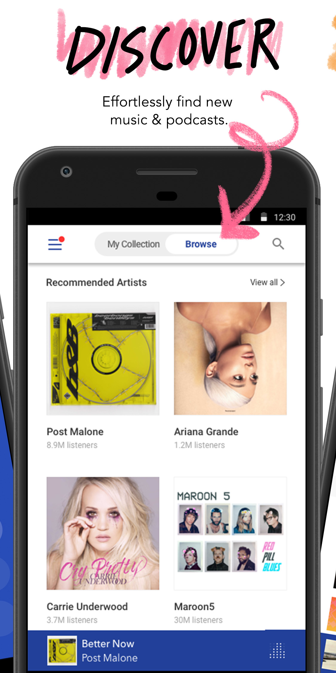 اسکرین شات 3 برنامه Pandora - Music & Podcasts