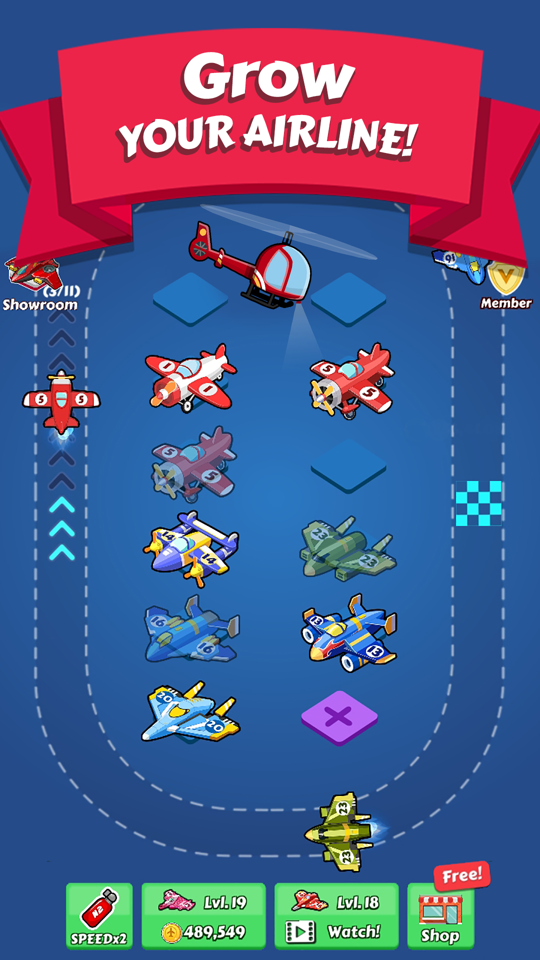 اسکرین شات 1 بازی Merge Planes Idle Tycoon Plane