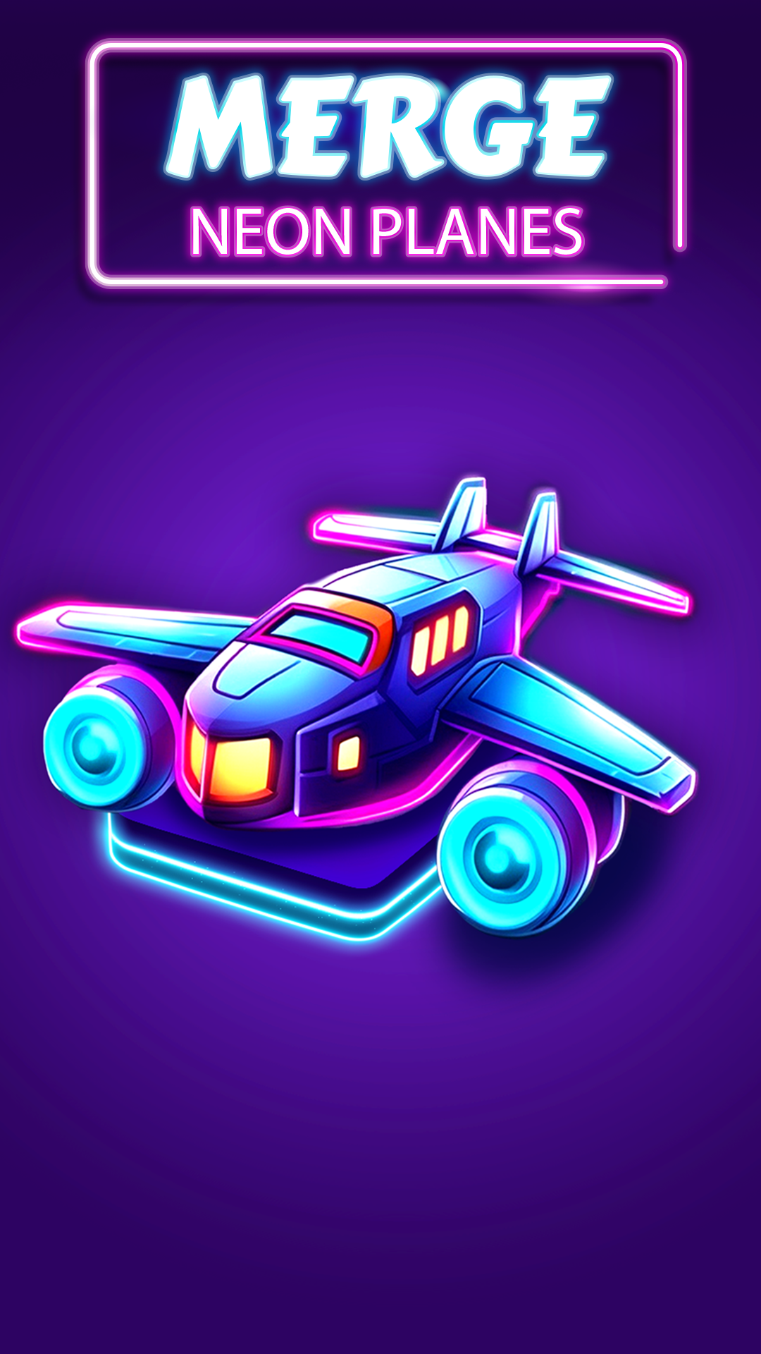 اسکرین شات 1 بازی Merge Planes Neon Game Idle