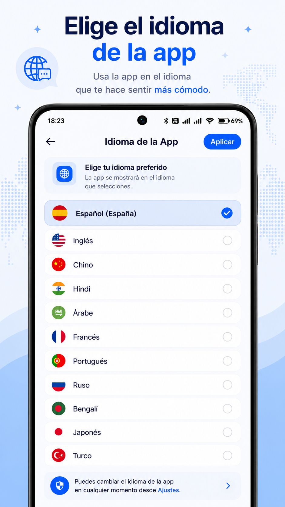 اسکرین شات 2 برنامه Traductor Voz: 100+ Idiomas