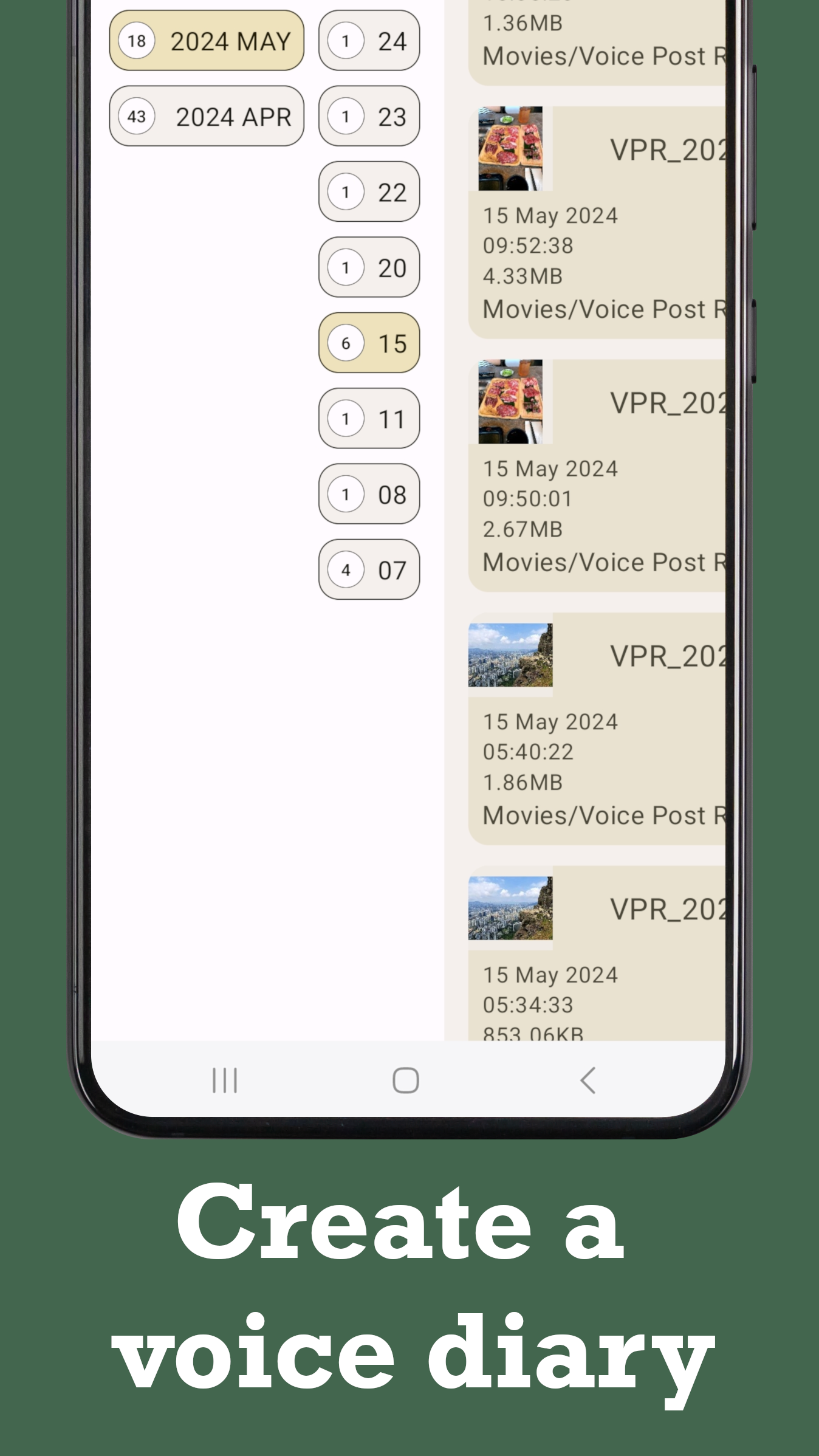 اسکرین شات 7 برنامه VPR - Voice Post Recorder