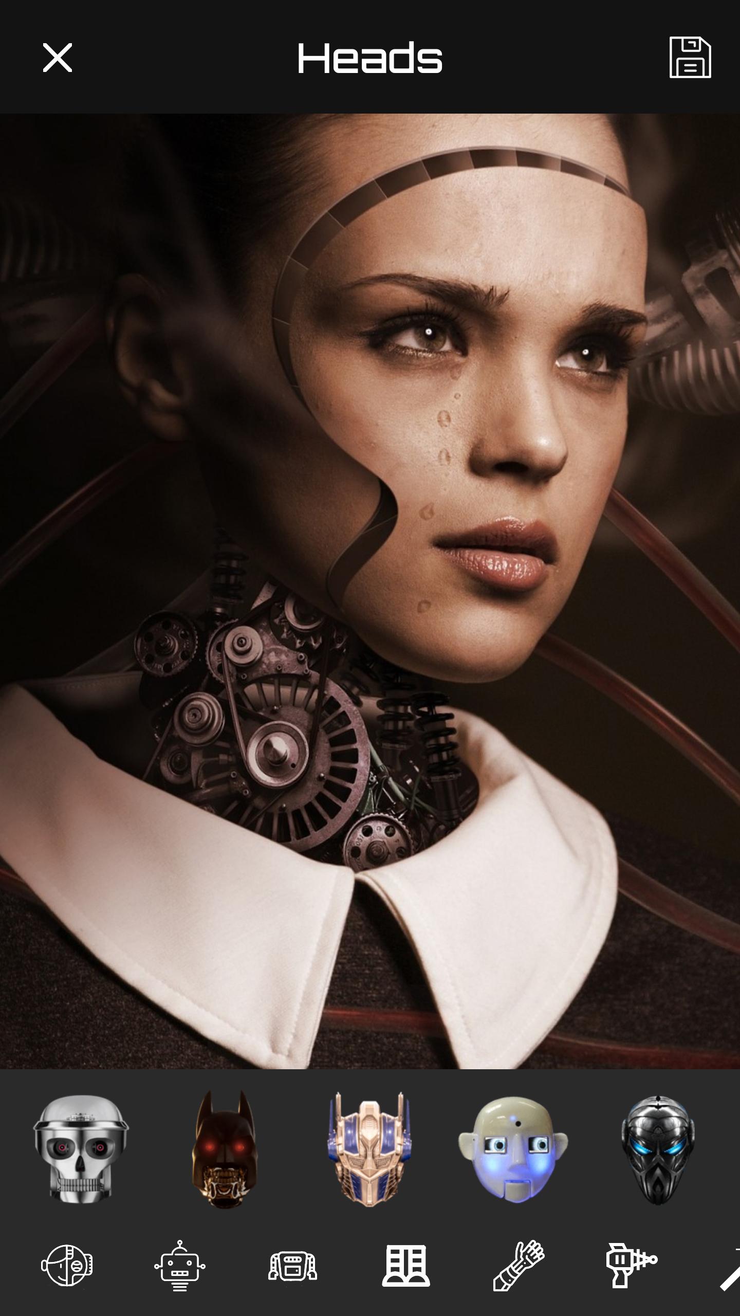 اسکرین شات 3 برنامه Cyborg Camera Photo Editor