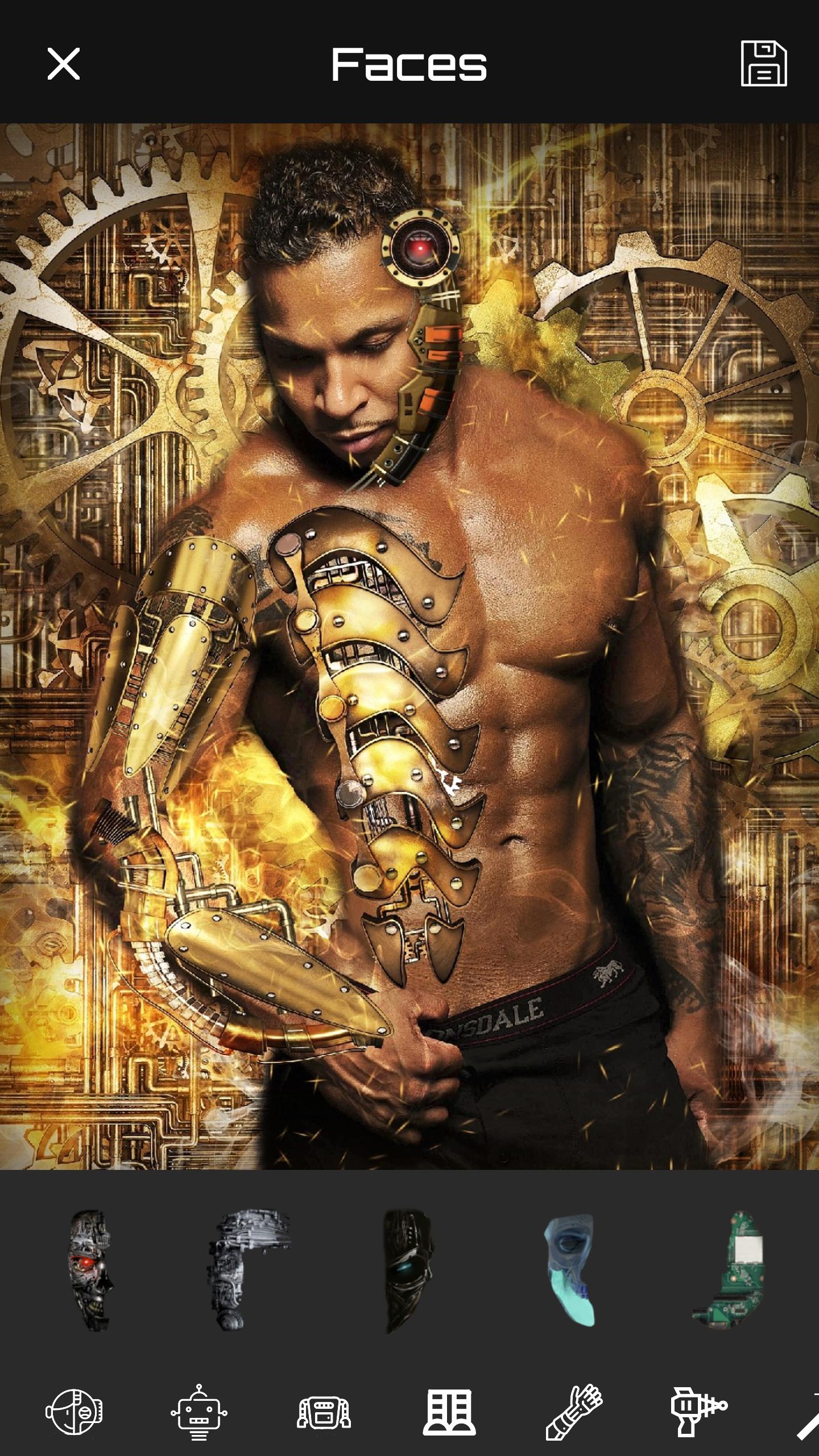 اسکرین شات 1 برنامه Cyborg Camera Photo Editor