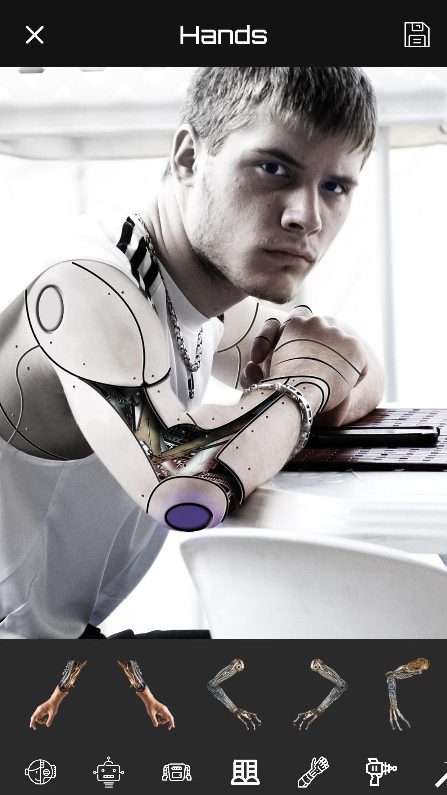 اسکرین شات 2 برنامه Cyborg Camera Photo Editor