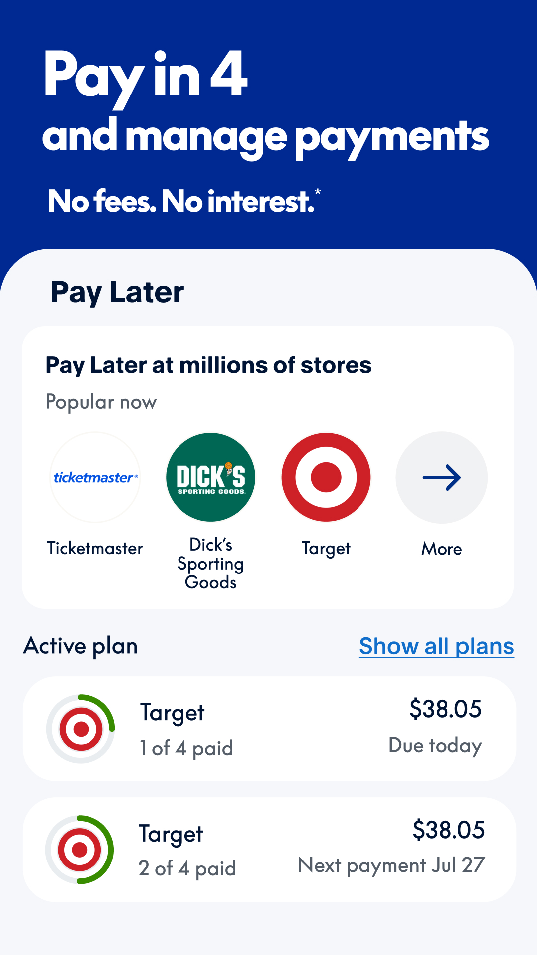 اسکرین شات 3 برنامه PayPal - Pay, Send, Save