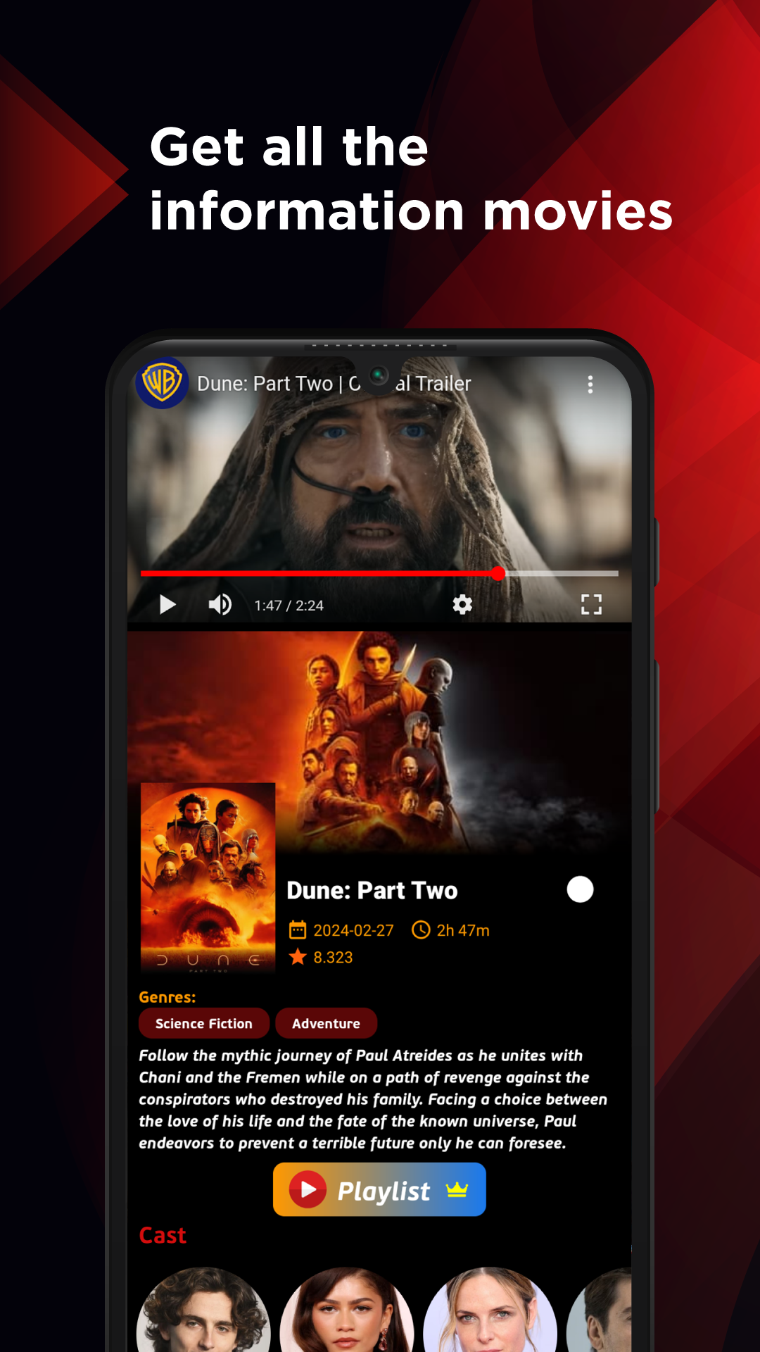 اسکرین شات 2 برنامه Movie Trailers