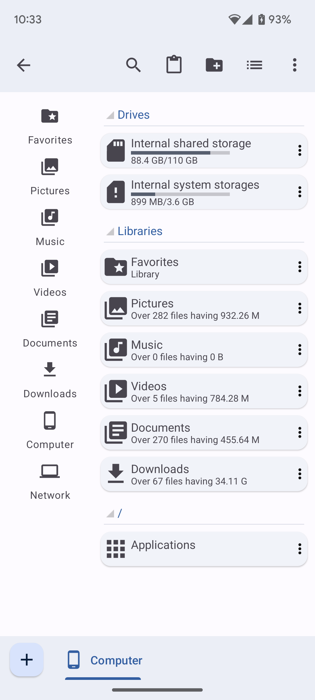 اسکرین شات 1 برنامه Computer File Explorer