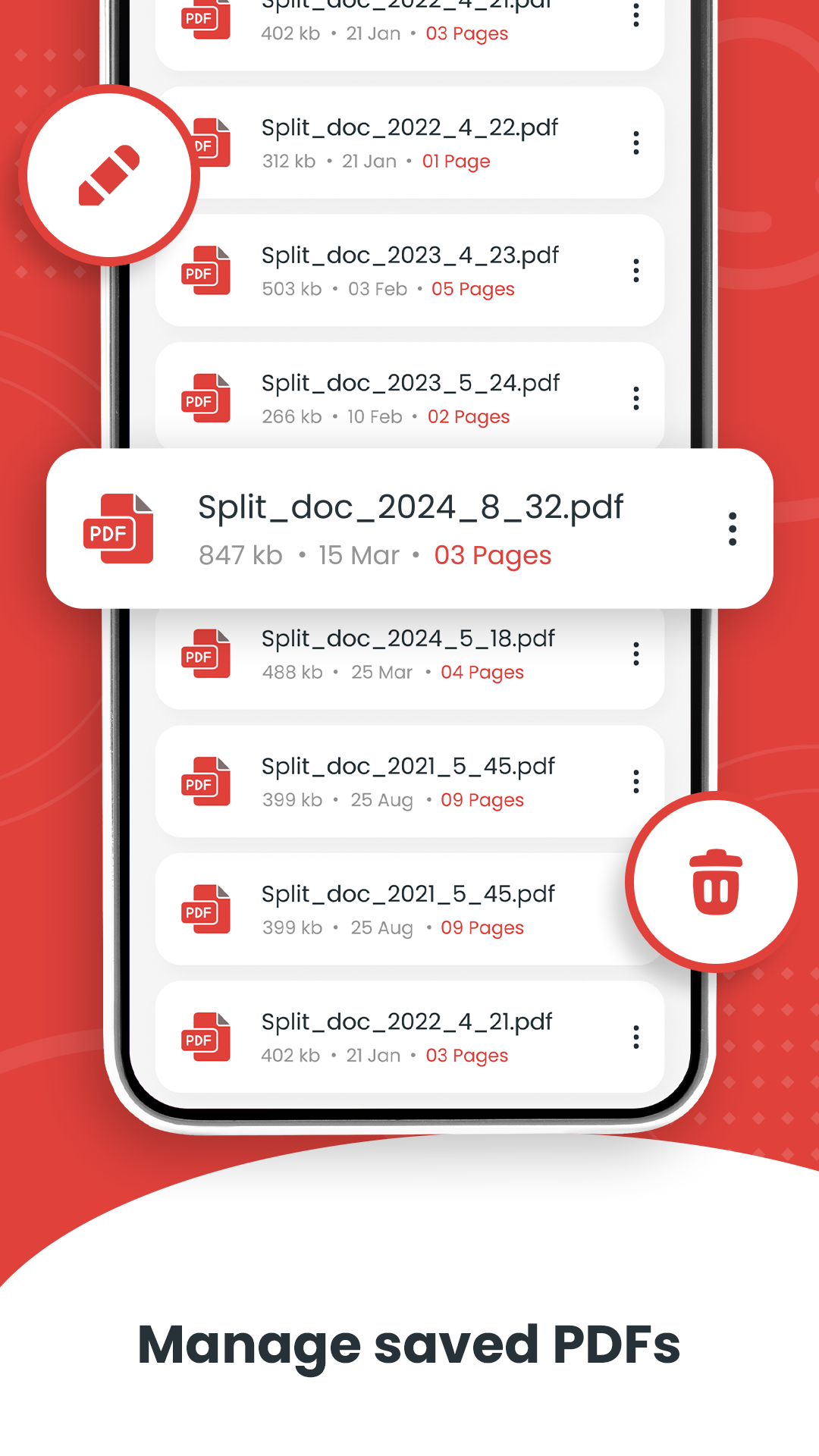 اسکرین شات 4 برنامه Split PDF, Remove PDF Pages