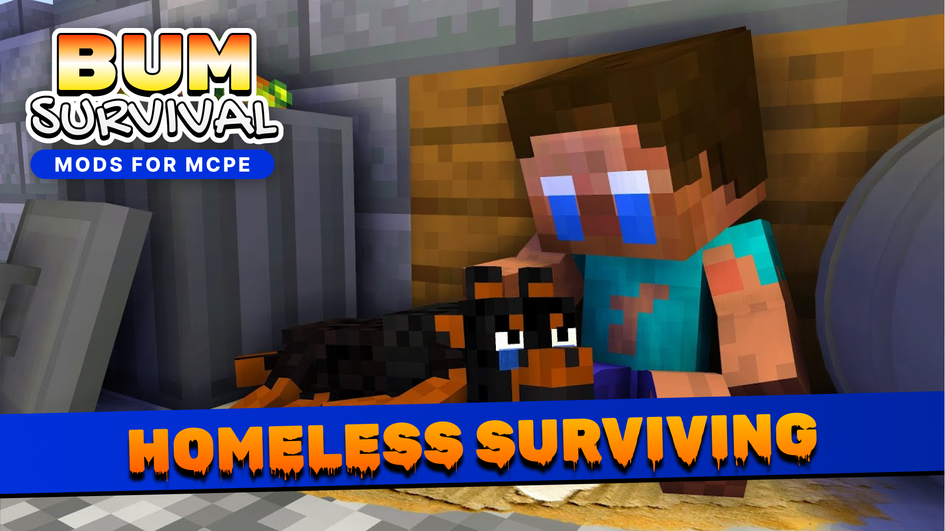 اسکرین شات 4 برنامه Bum Survival for MCPE