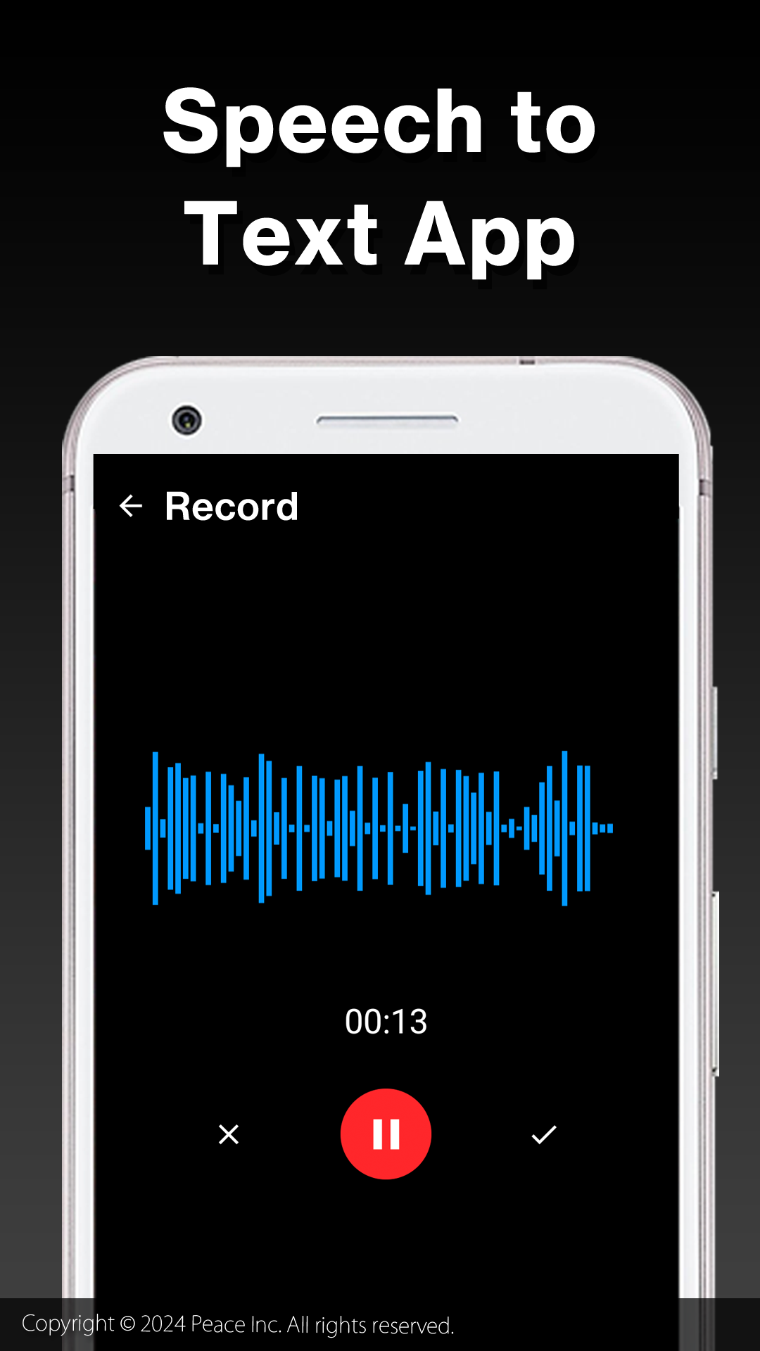 اسکرین شات 2 برنامه Transcriber - Speech to Text