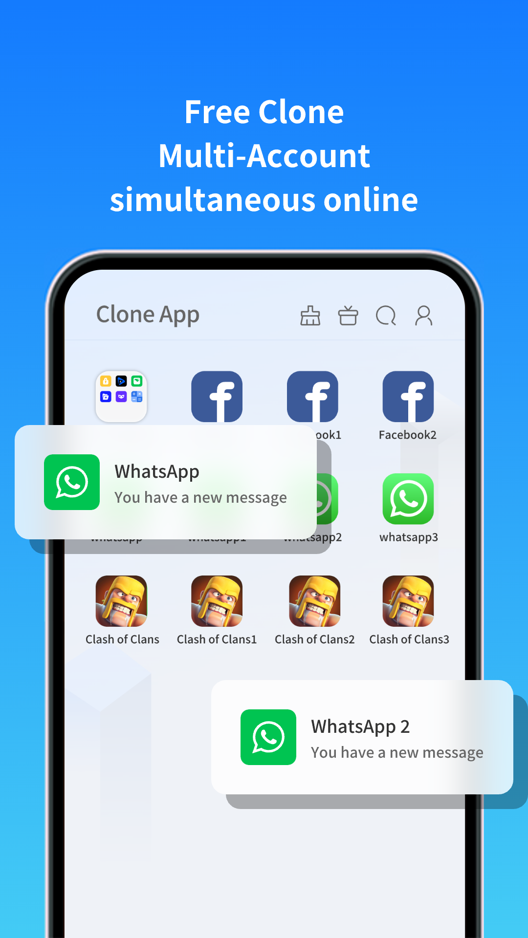 اسکرین شات 2 برنامه Clone App-Parallel Dual Space