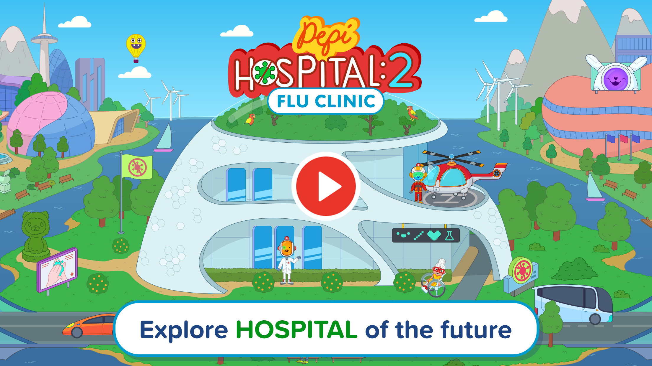 اسکرین شات 1 بازی Pepi Hospital 2: Flu Clinic