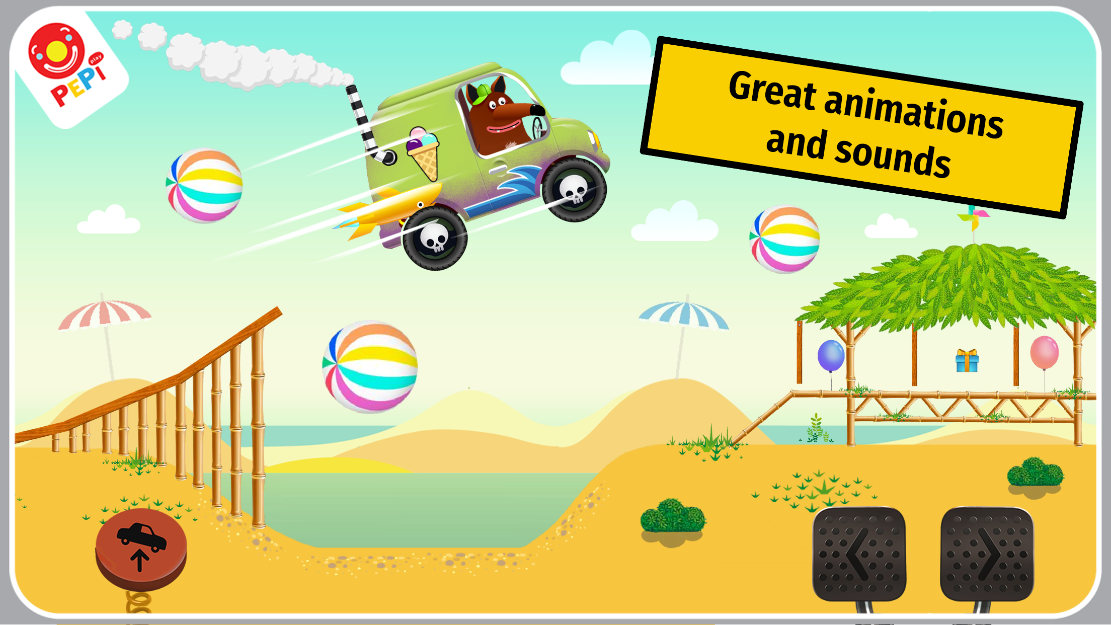 اسکرین شات 4 بازی Pepi Ride: fun car racing