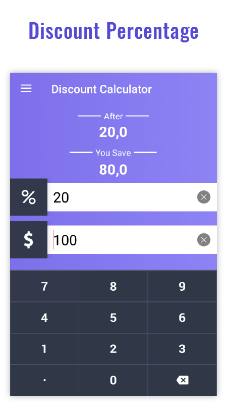 اسکرین شات 4 برنامه Percentage Calculator of Marks