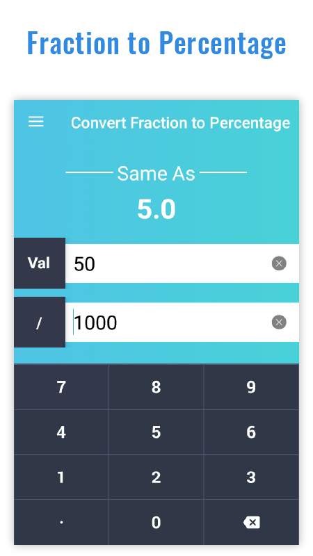 اسکرین شات 3 برنامه Percentage Calculator of Marks