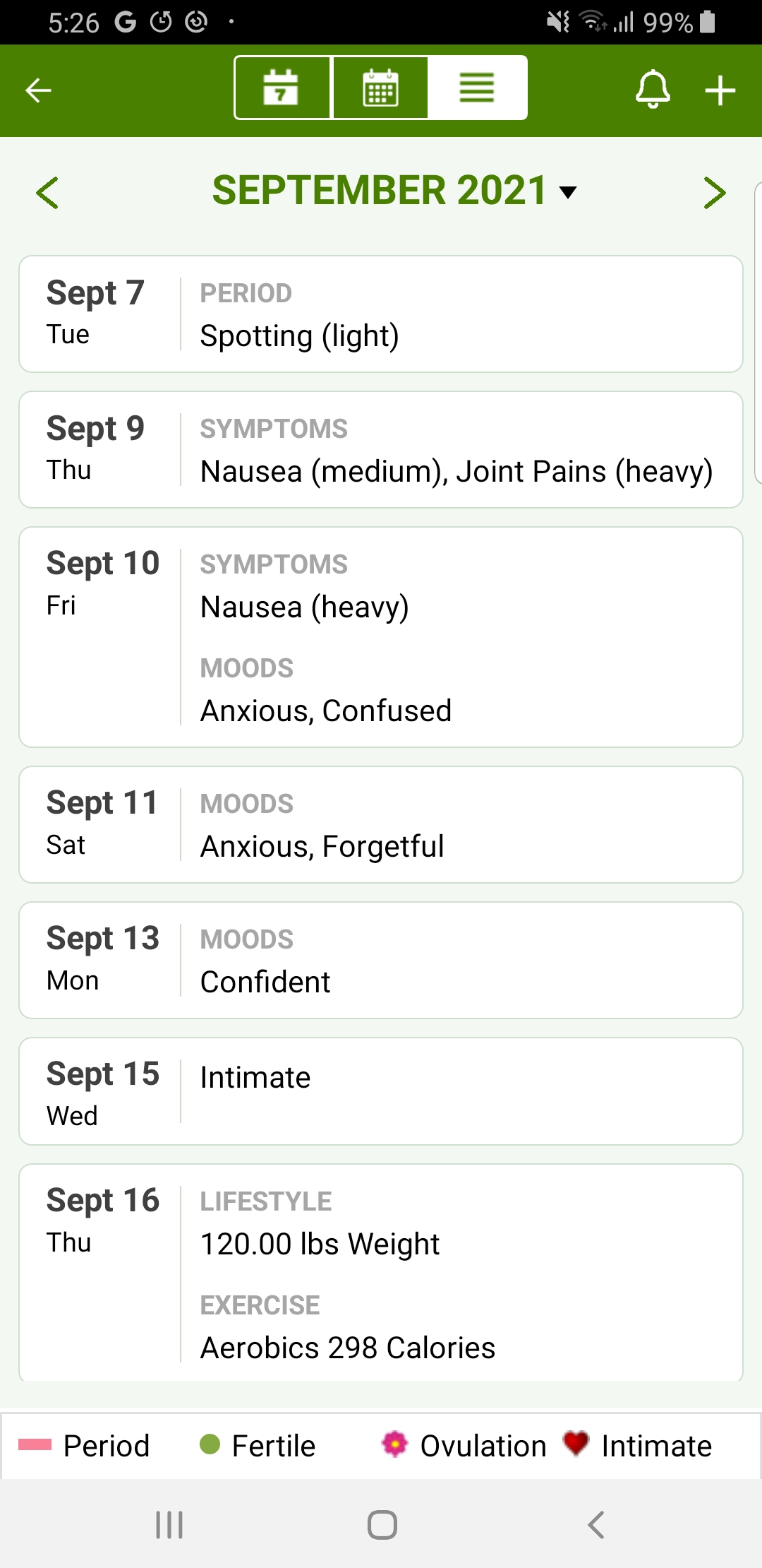 اسکرین شات 4 برنامه Period Tracker