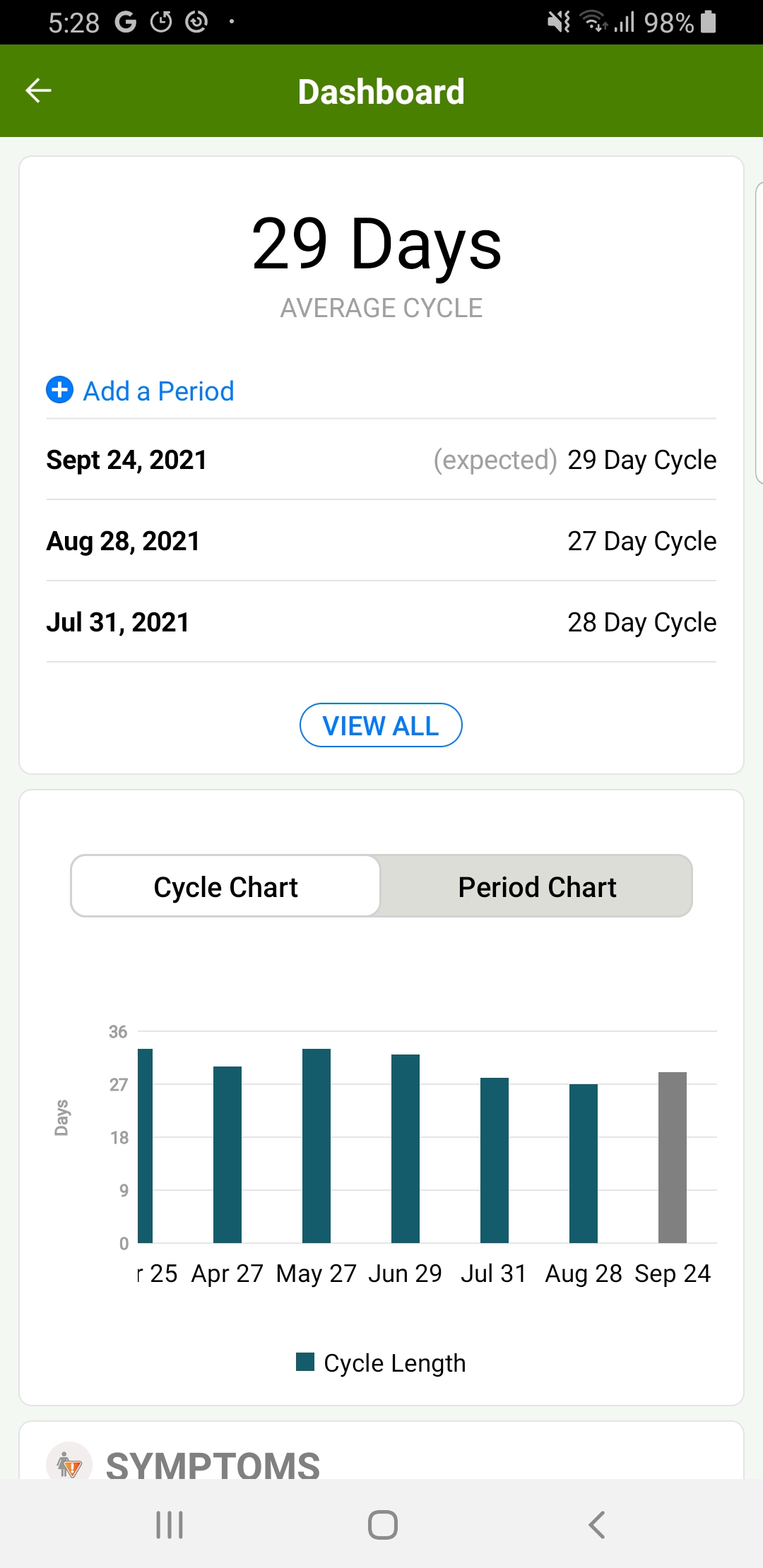 اسکرین شات 5 برنامه Period Tracker