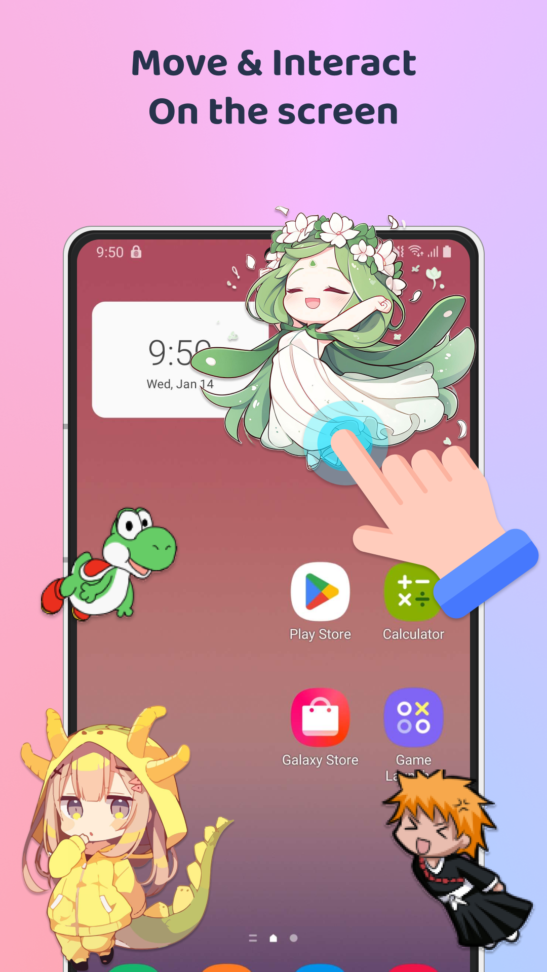 اسکرین شات 3 برنامه Live Anime Shimeji Pets