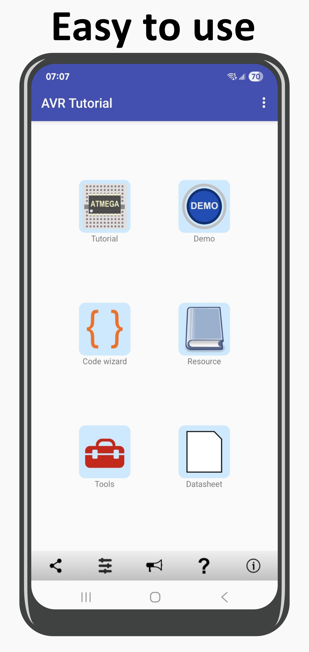 اسکرین شات 1 برنامه AVR Tutorial