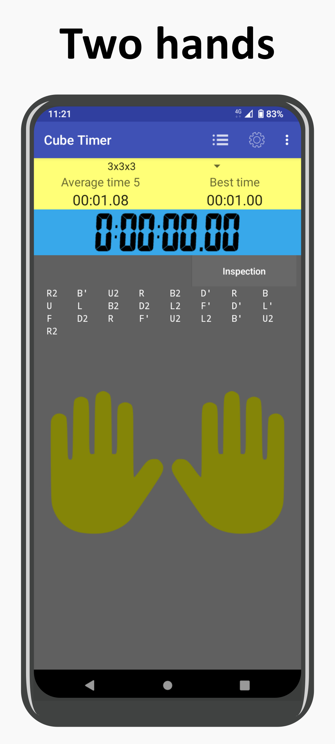 اسکرین شات 2 برنامه Cube Timer
