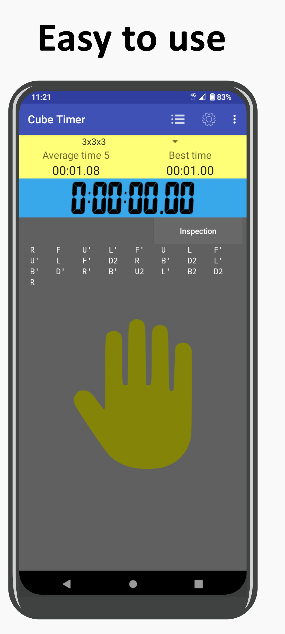 اسکرین شات 1 برنامه Cube Timer