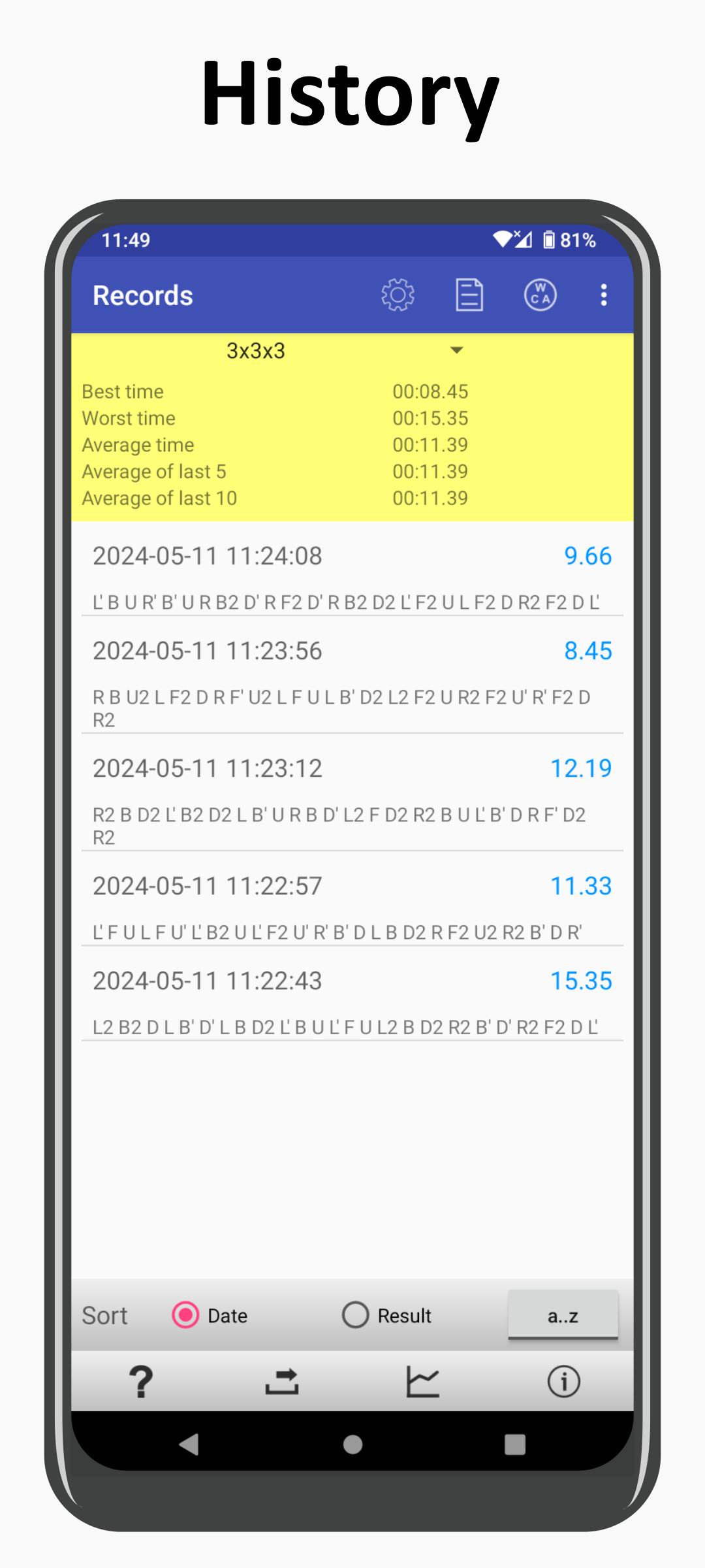 اسکرین شات 6 برنامه Cube Timer