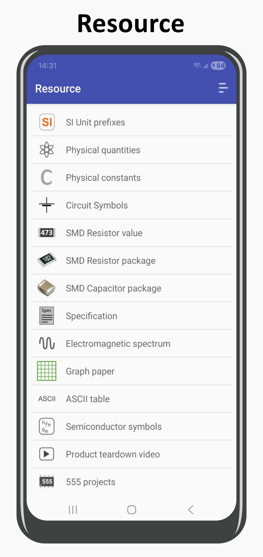 اسکرین شات 3 برنامه Electronics Toolbox