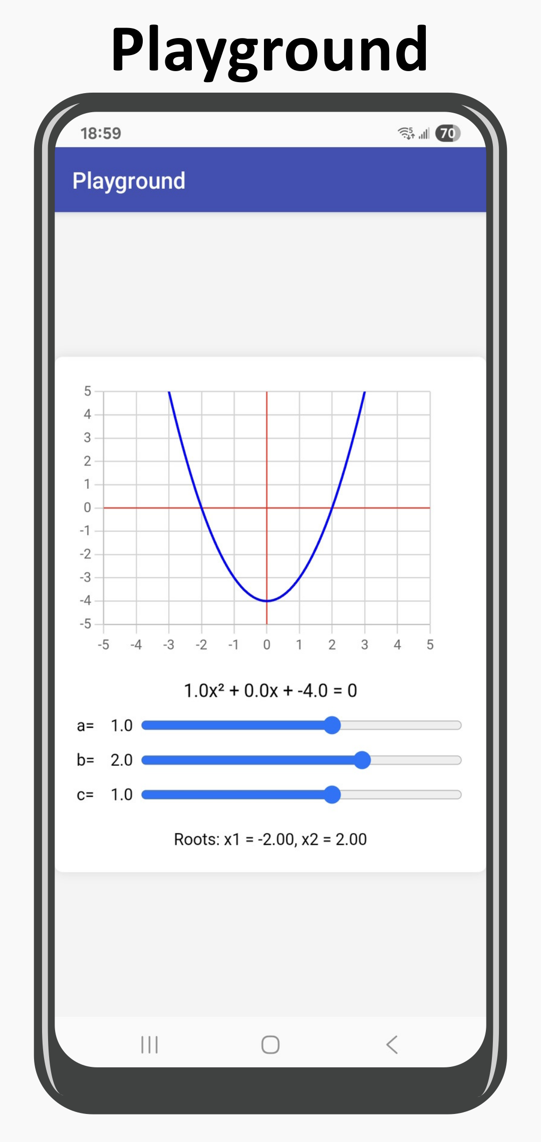 اسکرین شات 4 برنامه Quadratic equation solver