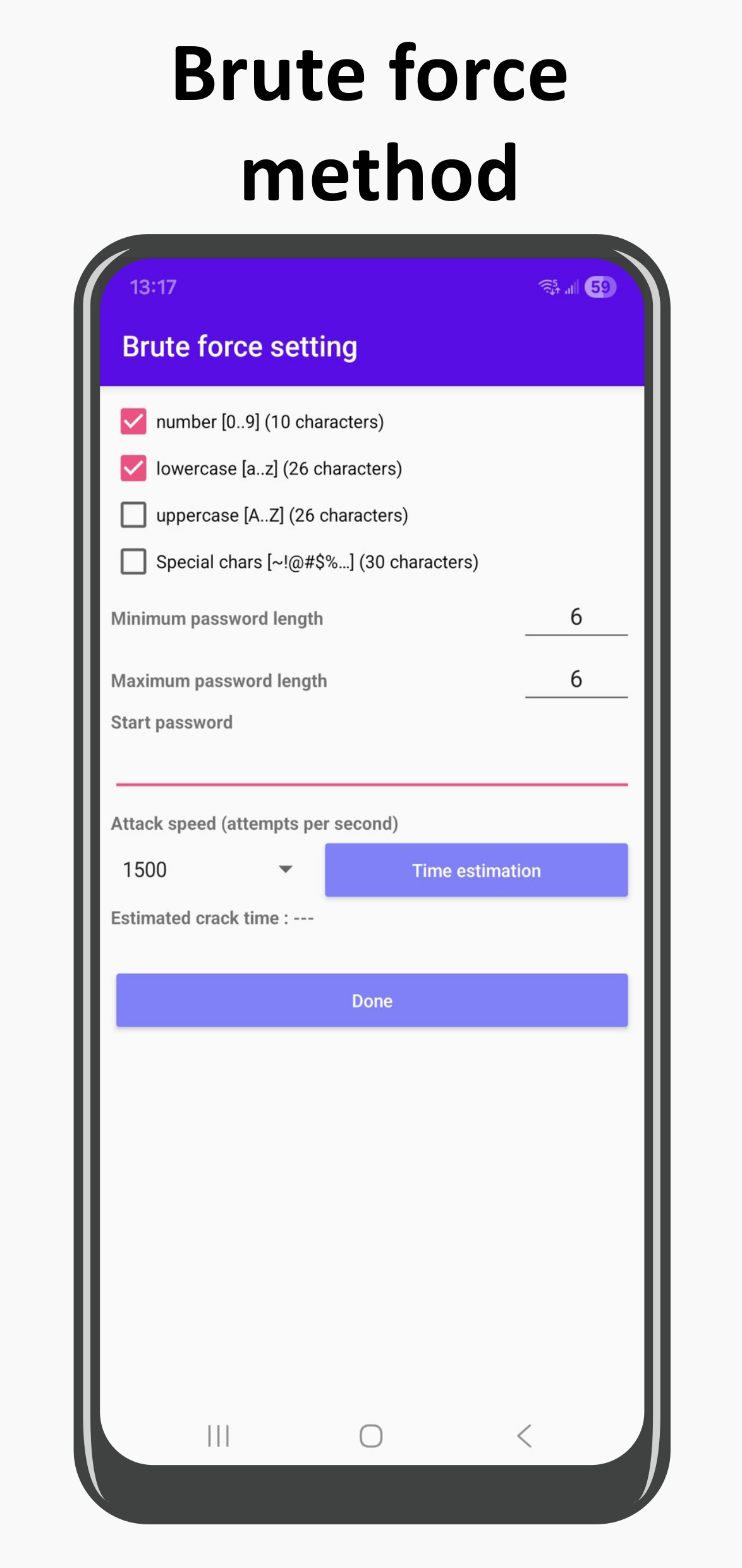 اسکرین شات 3 برنامه ZIP password recovery