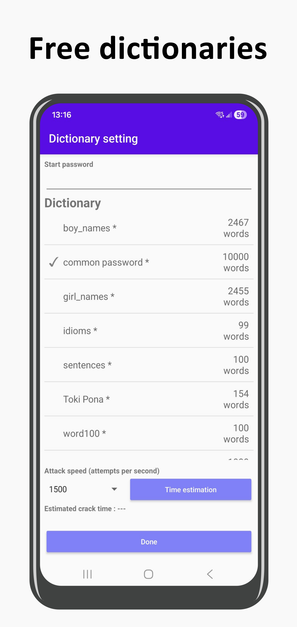 اسکرین شات 2 برنامه ZIP password recovery